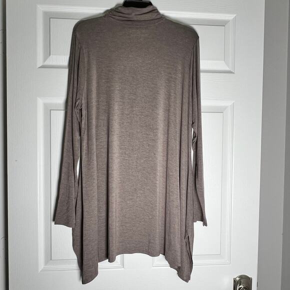 Soft Surroundings Long Sleeve Turtleneck Tunic Top Women's Plus Size 1X Brown - Picture 3 of 6